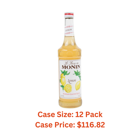 Monin Lemon Syrup 750ml (25.4oz) - Case 1