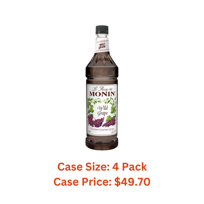 Monins Wild Grape Syrup 1 Liter - Case 1