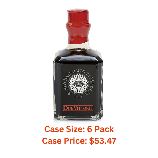 Due Vittorie Argento Silver Barrel Aged Balsamic Vinegar of Modena IGP, All-Natural Artisanal Premium Vinegar Aceto Balsamico di Modena IGP Italy, Gourmet Italian Food - 8.45 fl oz / 250ml - Case 1