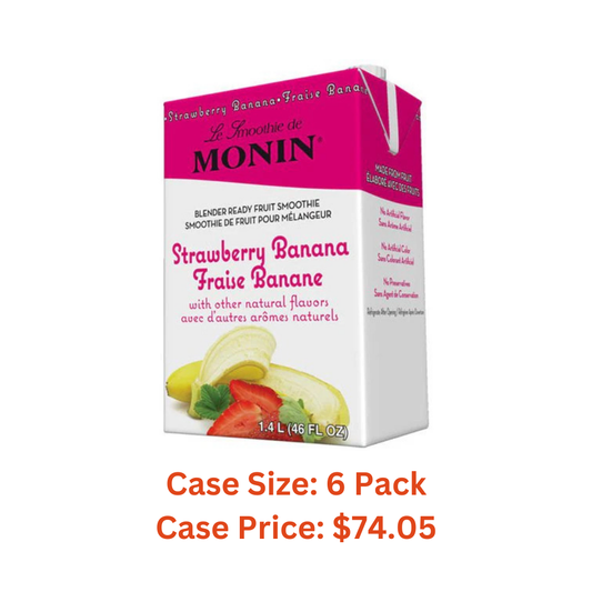 Monin Inc. Smoothie Mixes Monin Strawberry Banana Fruit Smoothie Mix - Case 1