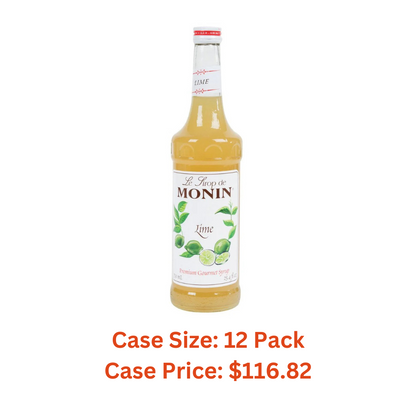 Monin Lime Syrup 750 ml - Case 1