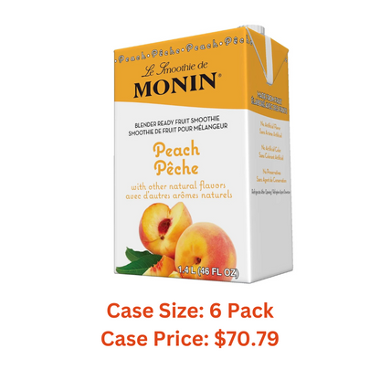 Monin Peach Smoothie Mix 46 Fl Oz by Monin - Case 1