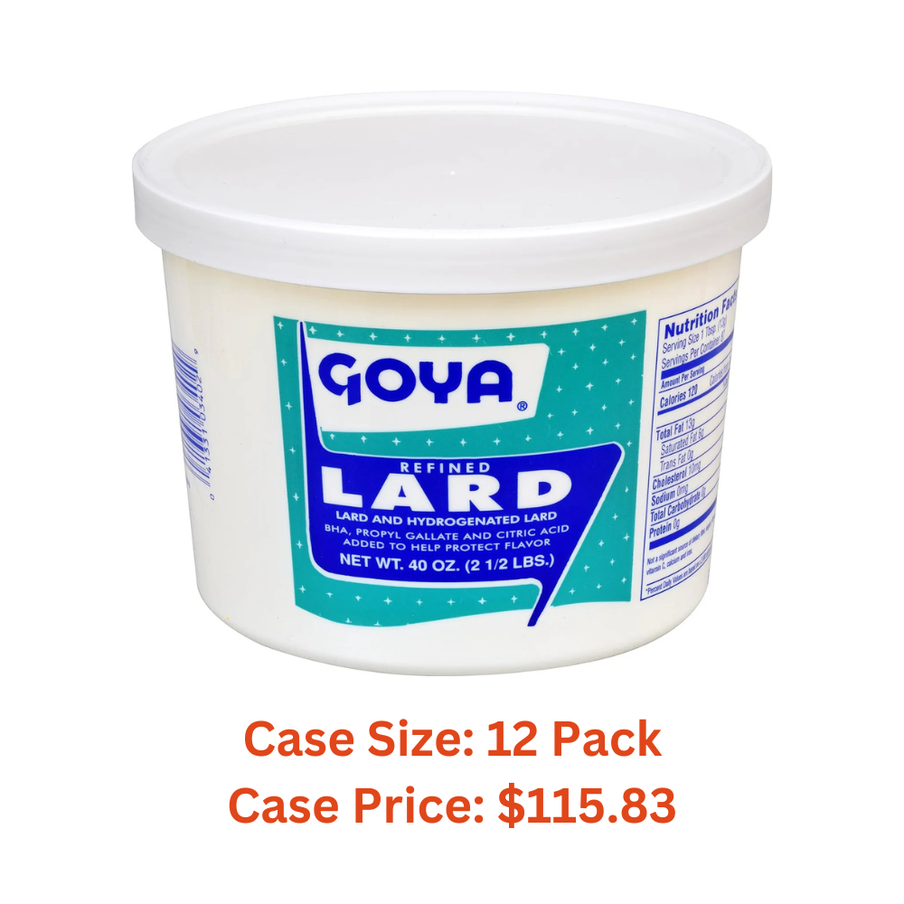 Goya Manteca Refined Lard, 2.5 Pound - Case 1