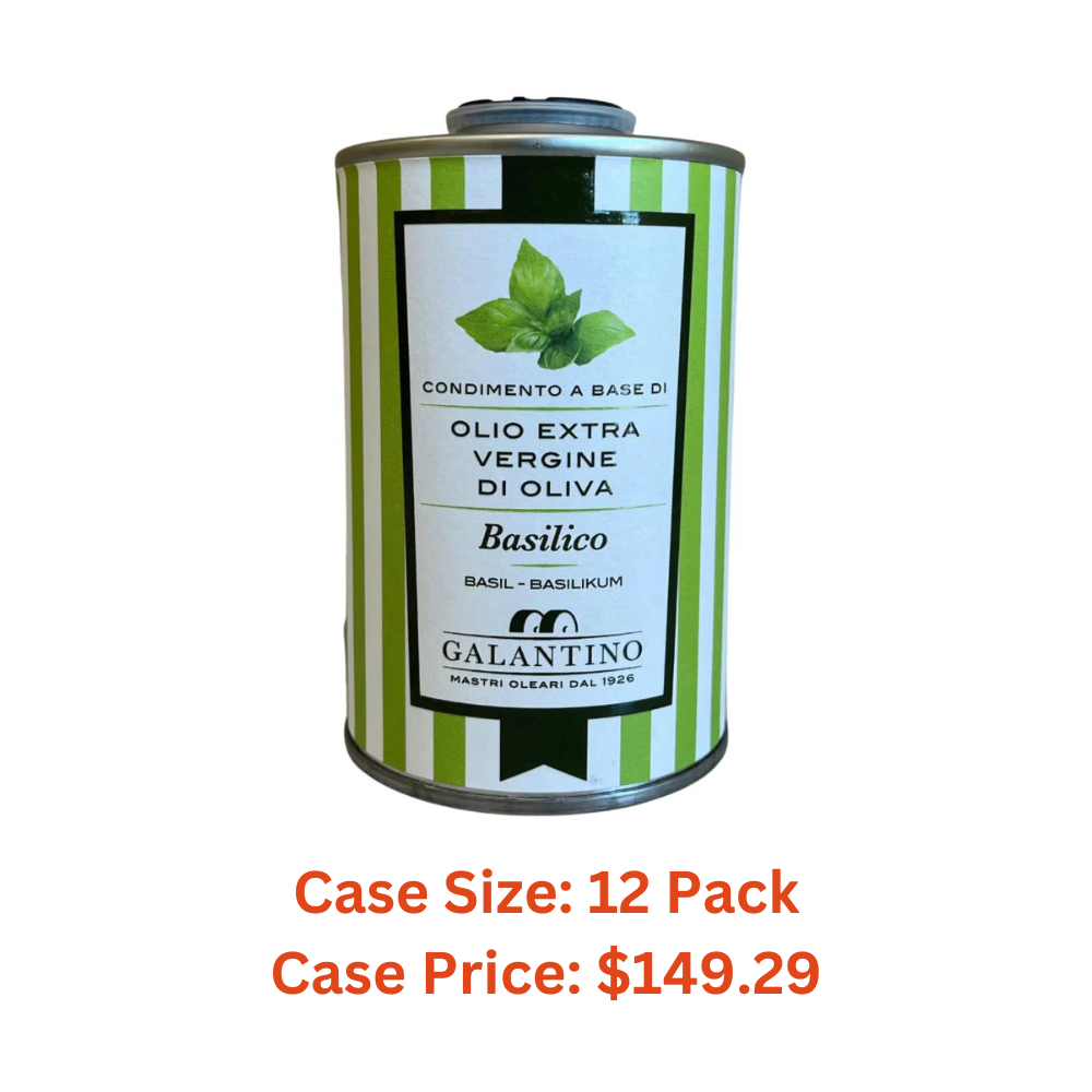 Galantino Basil Extra Virgin Olive Oil - Case 1