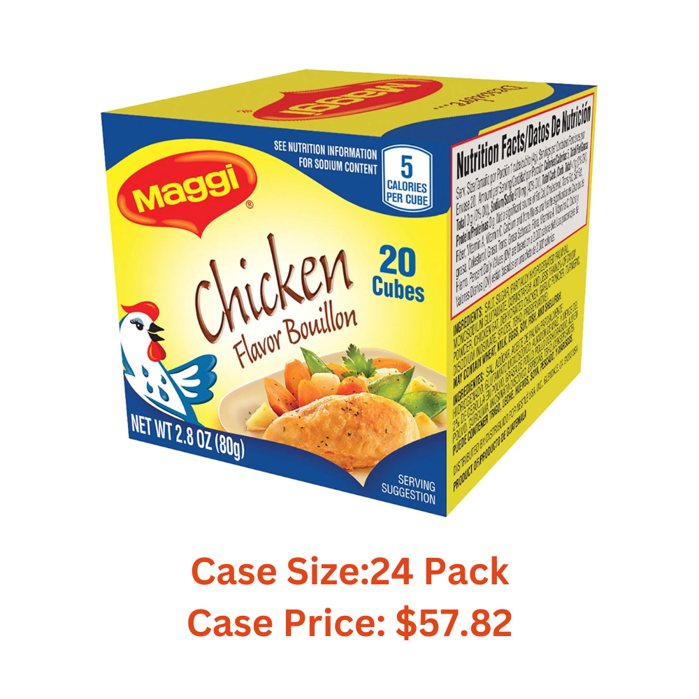 MAGGI Chicken Flavor Bouillon Cubes 2.8 oz. Box - Case 1