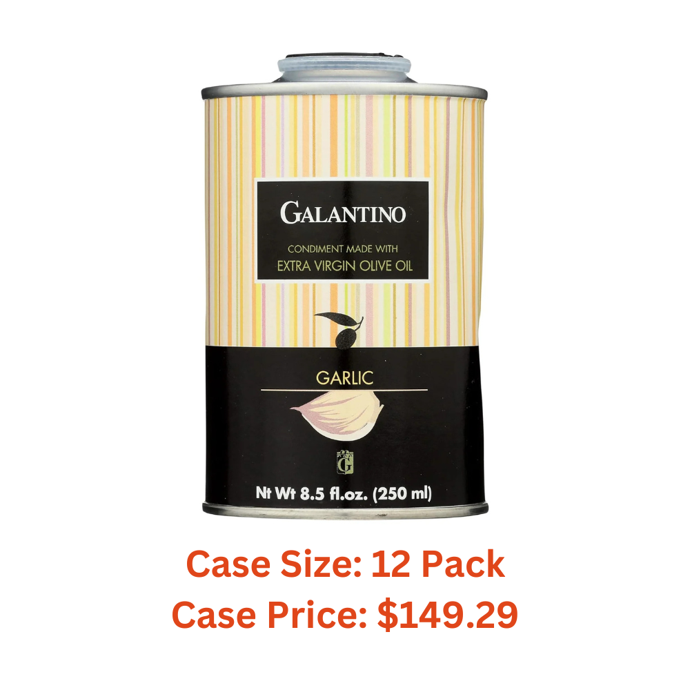 GALANTINO Garlic Extra Virgin Olive Oil, 8.45 FZ -Case 1