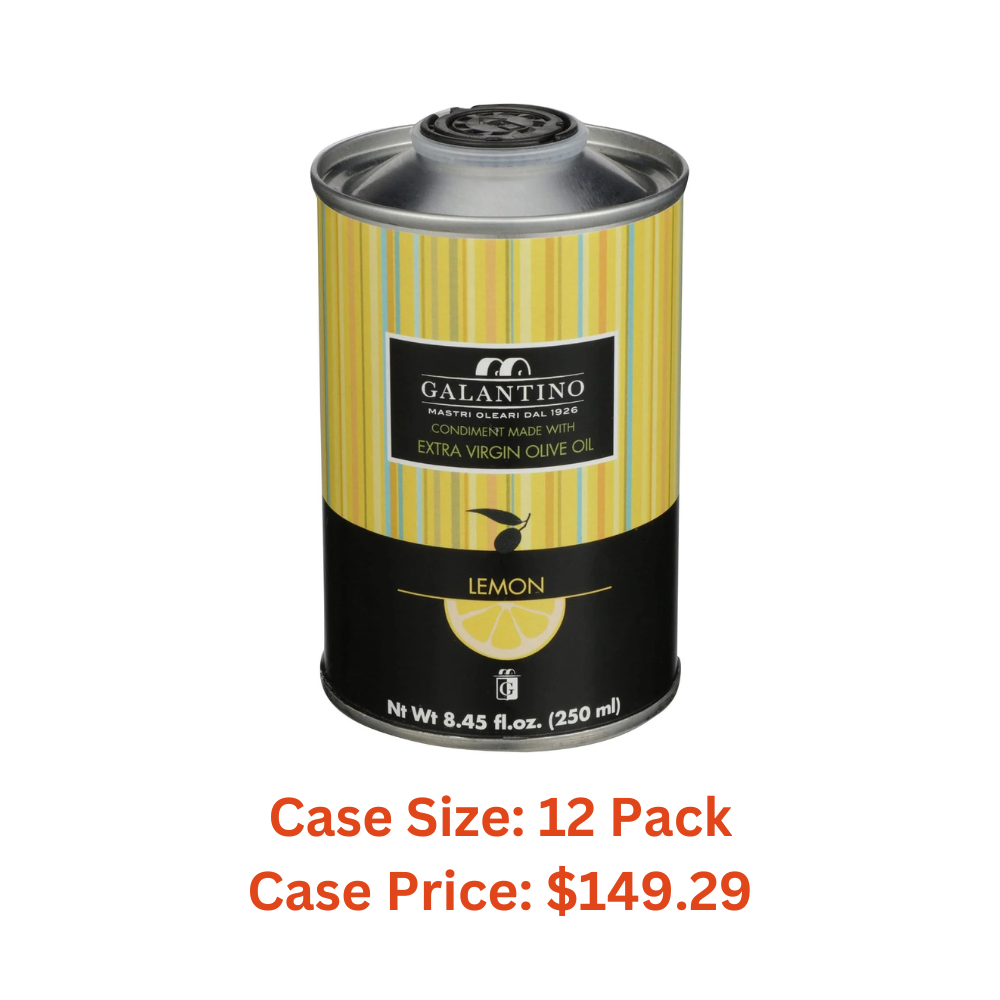 GALANTINO Lemon Extra Virgin Olive Oil, 8.45 FZ - Case 1