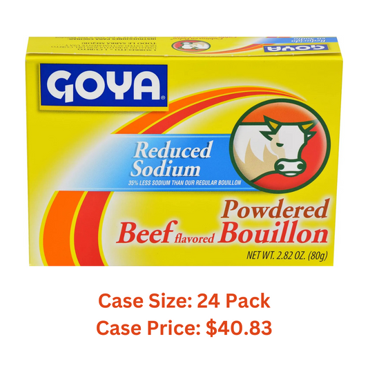 Goya Foods Beef Bouillon Reduced Sodium, 2.82 Ounce - Case 1