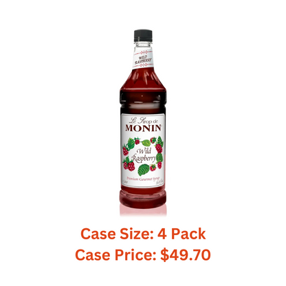 Monins Wild Raspberry Syrup 1 Liter - Case 1