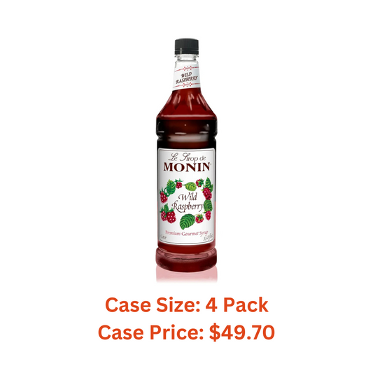 Monins Wild Raspberry Syrup 1 Liter - Case 1