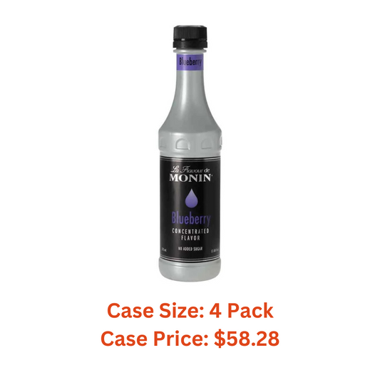 Monin Blueberry Concentrated Flavor, 375 Milliliter - Case 1