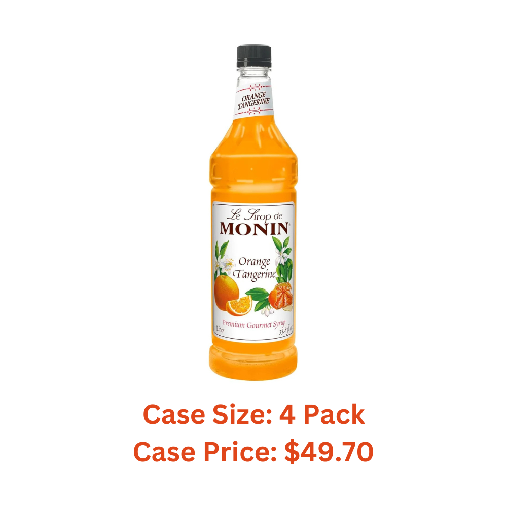 Monin Orange Tangerine Syrup, 1 Liter - Case 1