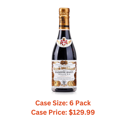 Giuseppe Giusti Aged Balsamic Vinegar of Modena - 2 Gold Medals Aceto Balsamico di Modena - Champagnotta 250ml - 1 Case