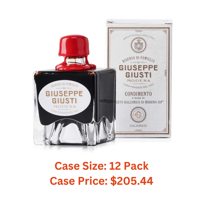 Giuseppe Giusti Calamaio di Vittoria Italian Balsamic Vinegar Made in Modena, Italy - Family Reserve Piccole Donne - Gourmet, Cask Aged 50ml Bottle of Premium Balsamic Vinegar - 1 Case