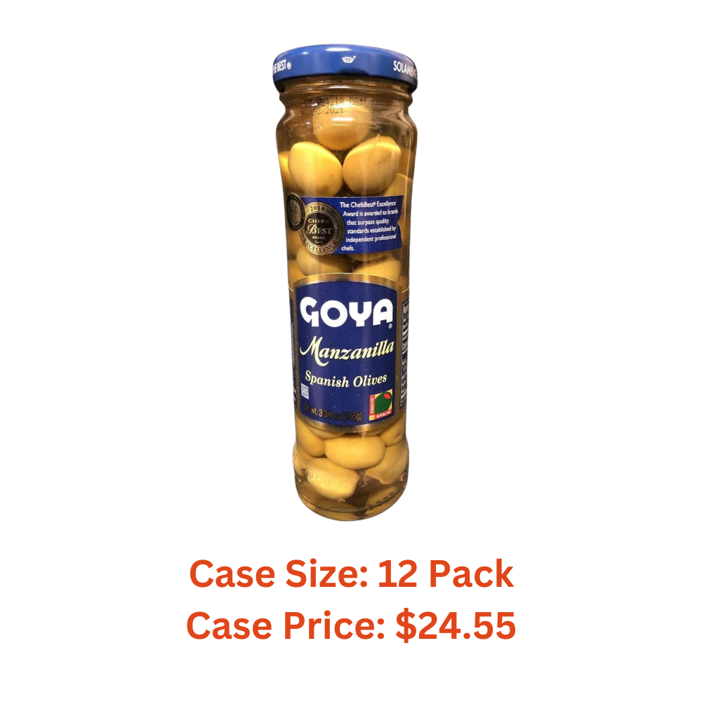 Goya Manzanilla Olives 3.75 oz - Case 1