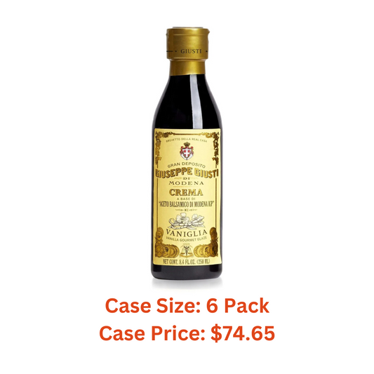 Giuseppe Giusti Crema Vanilla Balsamic Glaze of Modena - 250 ml - 1 Case