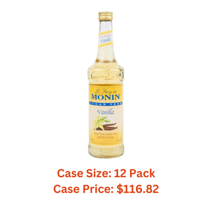 Monin O'free Sugar Free Vanilla Syrup 750ml - Case 1