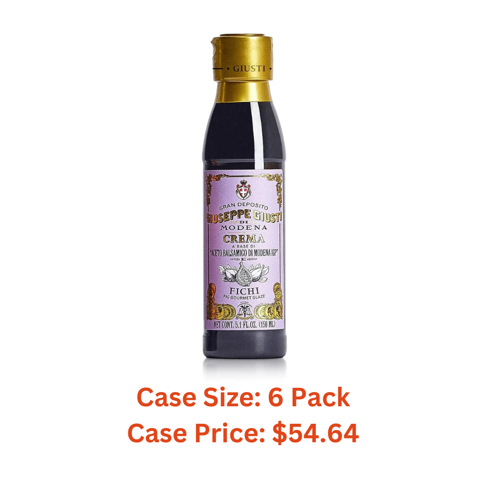 Giuseppe Giusti Fig Balsamic Glaze Reduction of Balsamic Vinegar of Modena IGP - Natural Fig Flavored Balsamic Vinegar Glaze Made with Grape Must and Figs, Imported from Italy 5.07 fl oz (150ml) - 1 Case