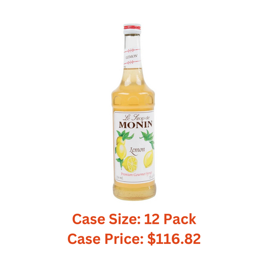 Monin Lemon Syrup 750ml (25.4oz) - Case 1