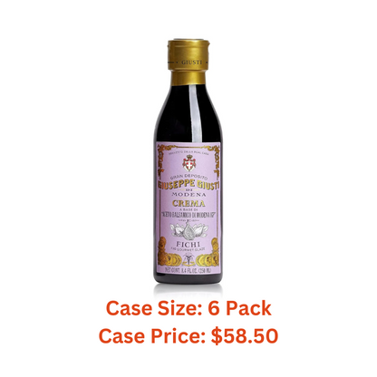 Giuseppe Giusti Fig Balsamic Glaze Reduction of Balsamic Vinegar of Modena IGP - Natural Fig Flavored Balsamic Vinegar Glaze Made with Grape Must and Figs, Imported from Italy 8.45 fl oz (250 ml) - 1 Case