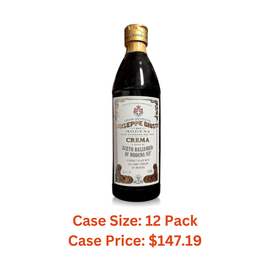 Giuseppe Giusti Italian Crema Balsamic Glaze Vinegar Reduction of Modena IGP, Natural Flavored Balsamic Vinegar Glaze Made With Balsamic Vinegar of Modena, Imported from Italy - 16.9 fl oz (500 ml) - 1 Case