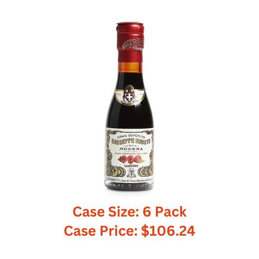 Giuseppe Giusti Raspberry Balsamic Vinegar - Flavored Balsamic Vinegar Imported from Italy - 3.38 Fl Oz - 1 Case