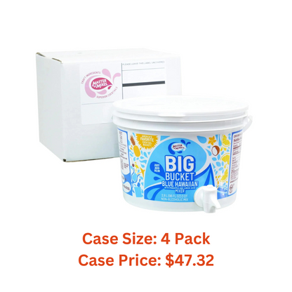 Master of Mixes Blue Hawaiian Mix, Ready to Use, 96 oz Low-Profile BigBucket, Individually Boxed - Case 1