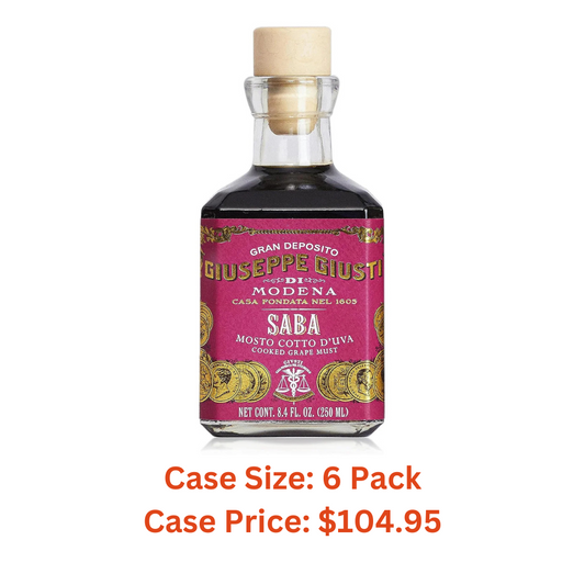 Giuseppe Giusti Saba - Italian Saba Cooked Grape Must Made in Modena, Italy - Gourmet Gift, Sweet and Fruity Flavor, 250ml - 1 Case