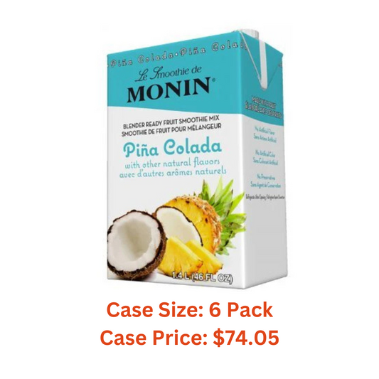 Monin Pina Colada Smoothie Mix (46 oz Carton) - Case 1