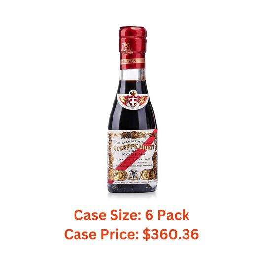 Giusti Giuseppe Modena Balsamic Vinegar, 5 Gold Medals "Banda Rossa" Champagnottina from Modena, Italy, 3.38 fl oz (100ml) - 1 Case