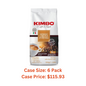 Kimbo Espresso Crema Intensa Whole Bean Coffee - Blended and Roasted in Italy - Medium to Dark Roast with a Full Body Cinnamon Flavor - 2.2 lbs Bag - 1 Case