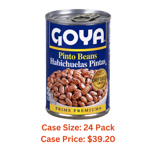 Goya Canned Pinto Beans, 15.5 Oz - Case 1