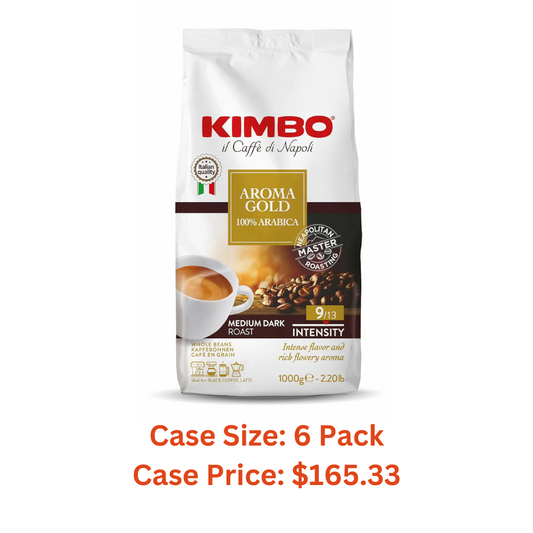 Kimbo Roasted Coffee Beans (Aroma Gold, 2.2 Pounds) - 1 Case