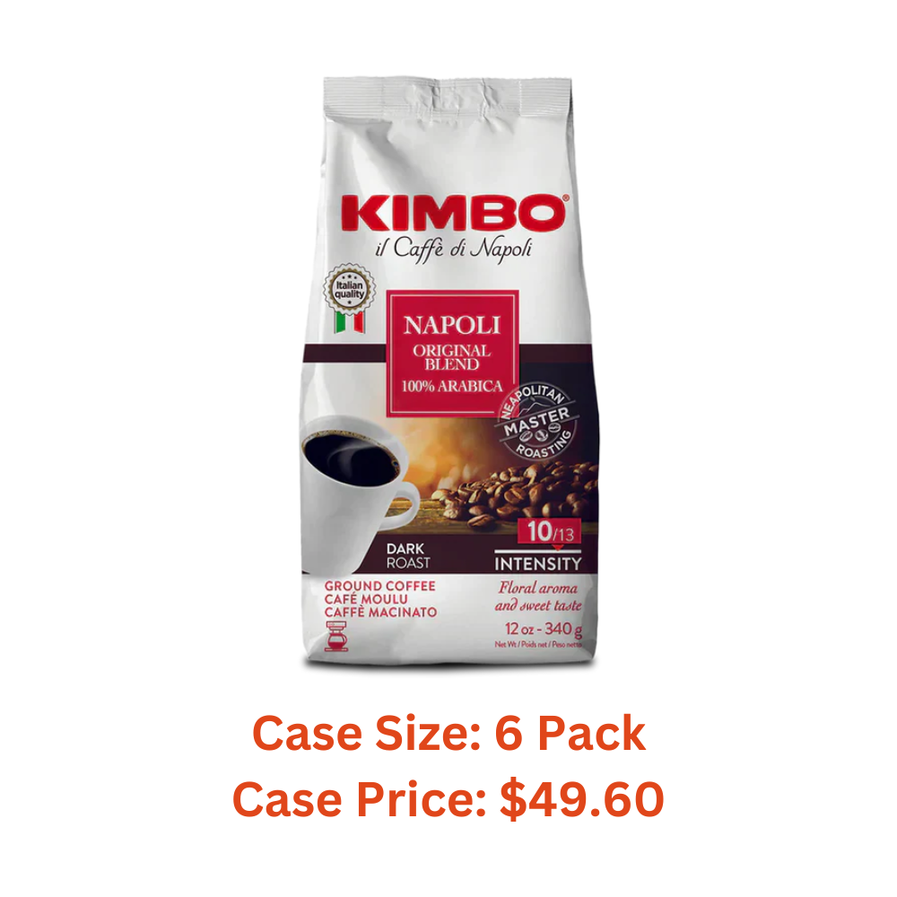 Kimbo Napoli - Ground Coffee 12oz Bag - 1 Case