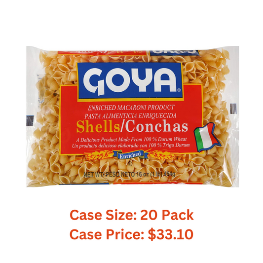 Goya Shells Enriched Macaroni, 16 oz - Case 1