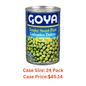 Goya Tender Sweet Peas, Canned Vegetables, 15 oz - Case 1