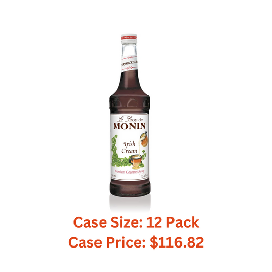 Monin Irish Cream Flavor Syrup Glass, 750 Milileter - Case 1