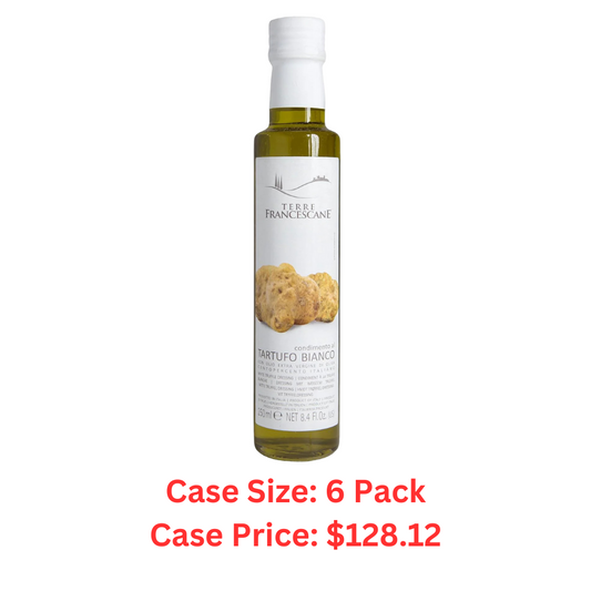 White Truffle Dressing with 100% ITALIAN Extra Virgin Olive Oil - 250ml - 8.45 Fl oz | Directly imported from selected artisanal farms in Italy - Case 1