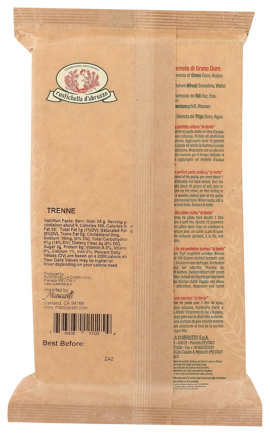 Rustichella d'Abruzzo Trenne Dry Pasta - Case 1