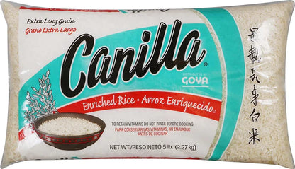 Goya Canilla Extra Long Grain White Rice, 5 Pound - Case 1