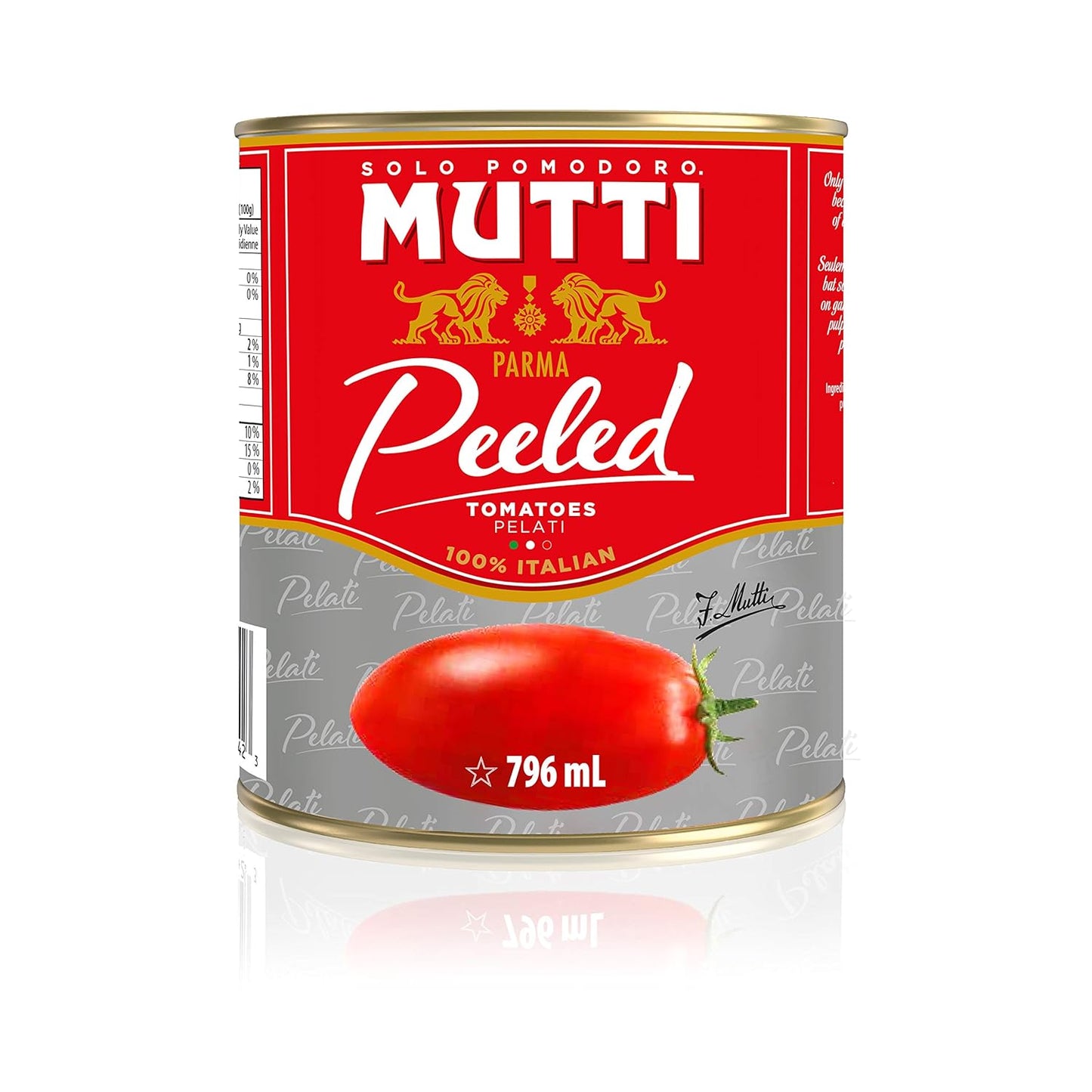 Mutti Whole Peeled Tomatoes (Pelati), 28 oz. | Italy’s #1 Brand of Tomatoes | Fresh Taste for Cooking | Canned Tomatoes | Vegan Friendly & Gluten Free | No Additives or Preservatives - 1 Case