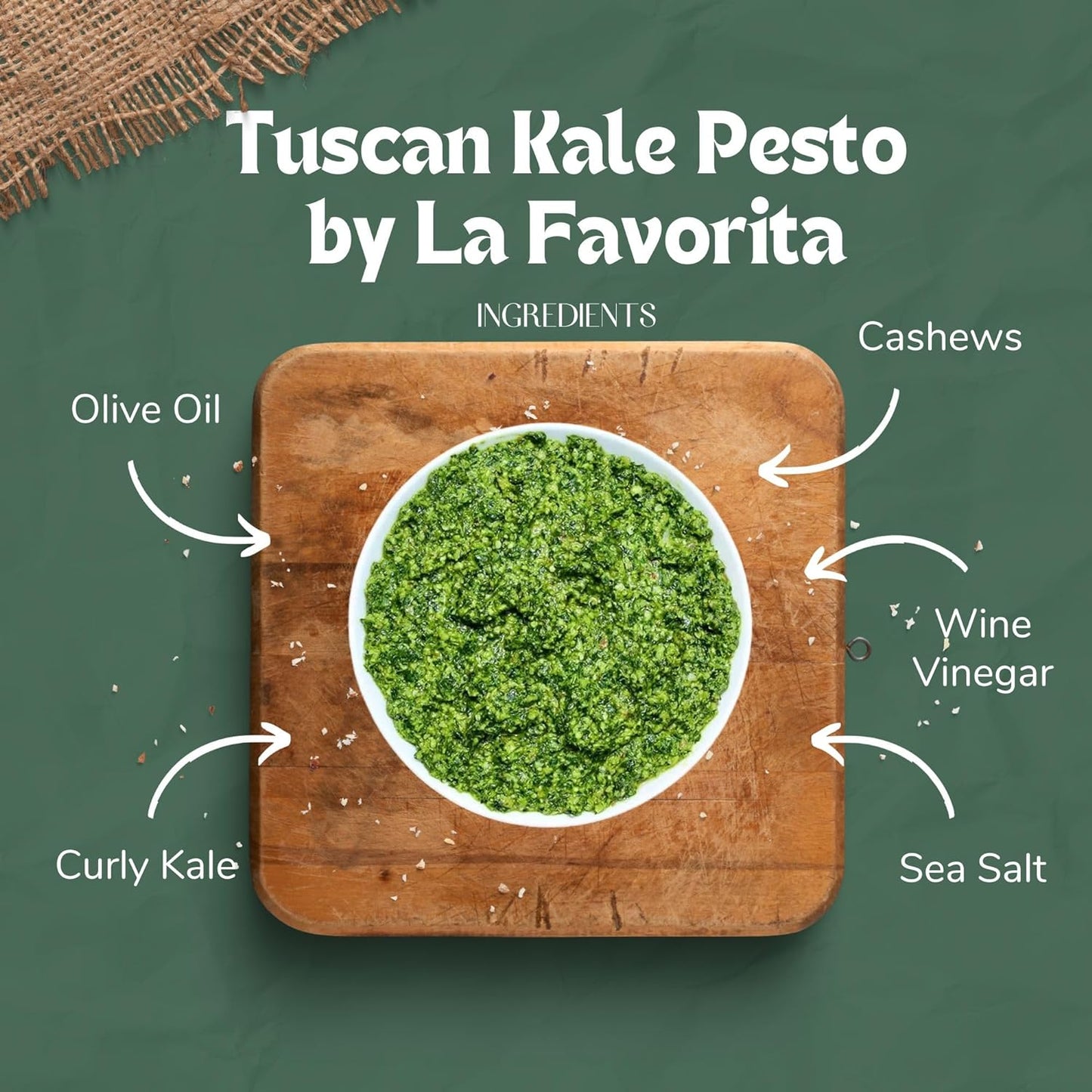 Tuscan Kale Pesto (Pesto di Cavalo Nero) by La Favorita - 1 Case