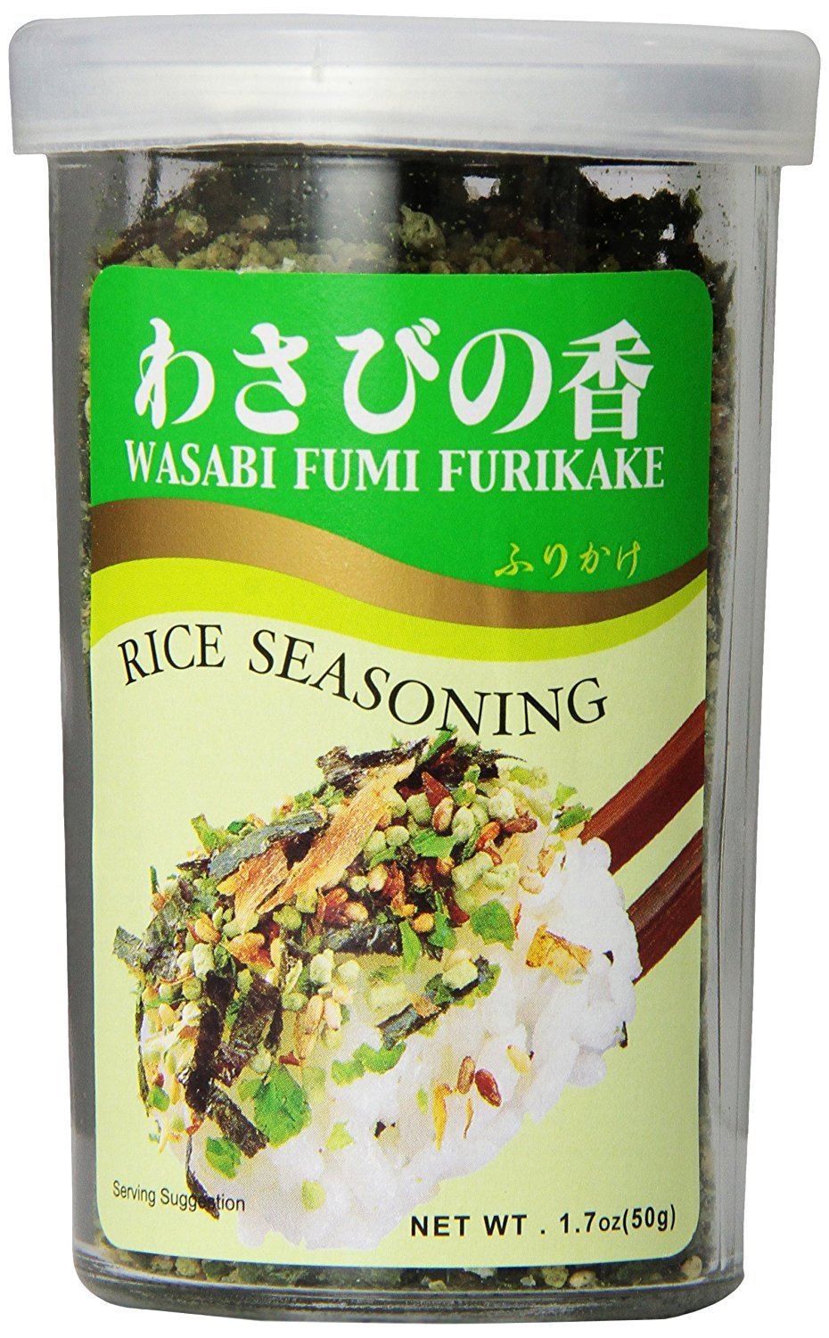 JFC Wasabi Furikake Rice Seasoning, 1.7 Ounce - Case 1