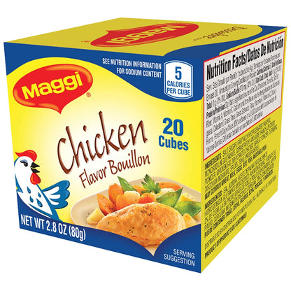 MAGGI Chicken Flavor Bouillon Cubes 2.8 oz. Box - Case 1