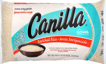 Goya Canilla Extra Long Grain White Rice, 10 Pound - Case 1