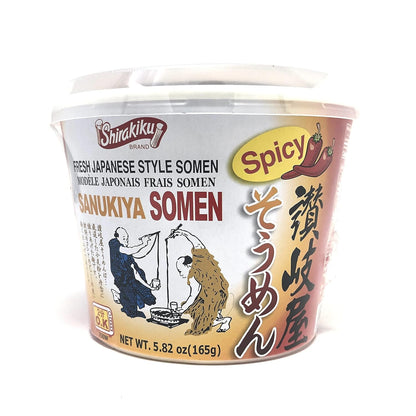 Shirakiku Sanukiya Instant Noodle Cups (Somen Spicy, Case 1)