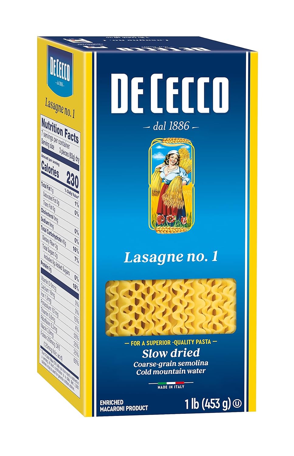 De Cecco Lasagne Pasta, 16 Oz Case 1