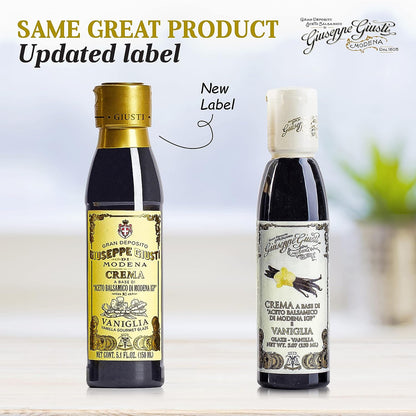 Giuseppe Giusti Crema Vanilla Balsamic Glaze of Modena - 150 ml - 1 Case