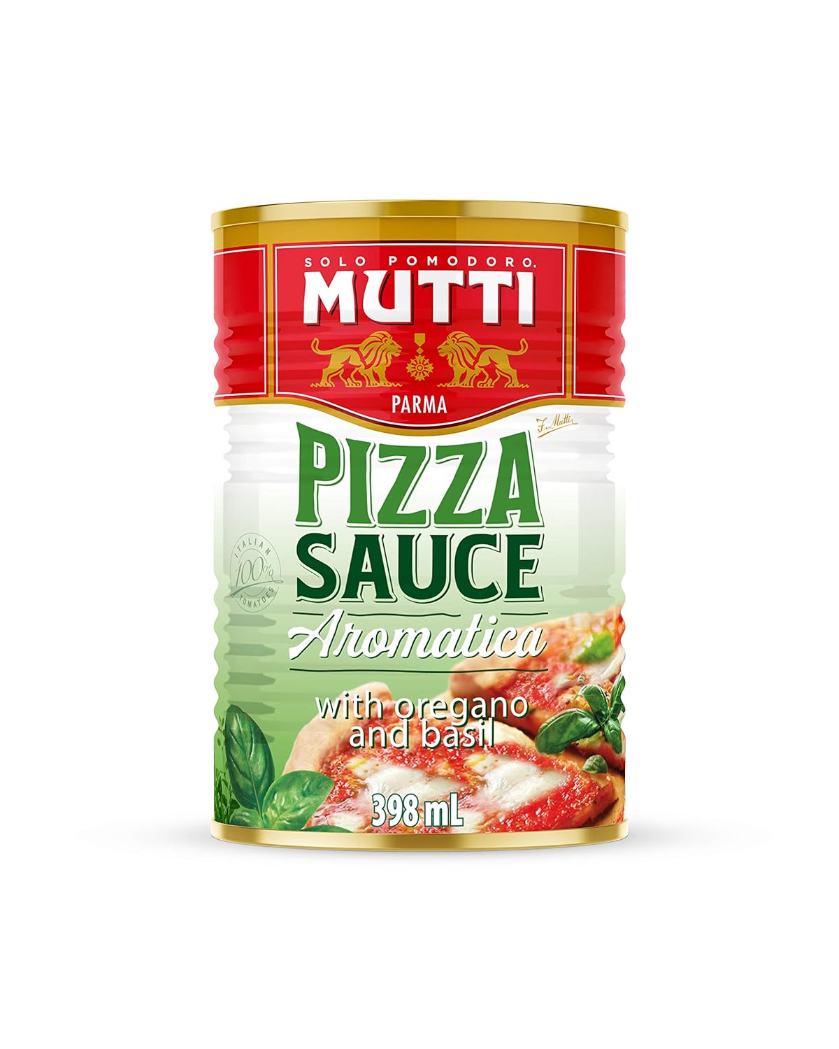 Mutti Pizza Sauce with Basil & Oregano, 14 oz | Italy’s #1 Brand of Tomatoes | Fresh Taste for Cooking | Canned Sauce | Vegan Friendly & Gluten Free | No Additives or Preservatives - 1 Case