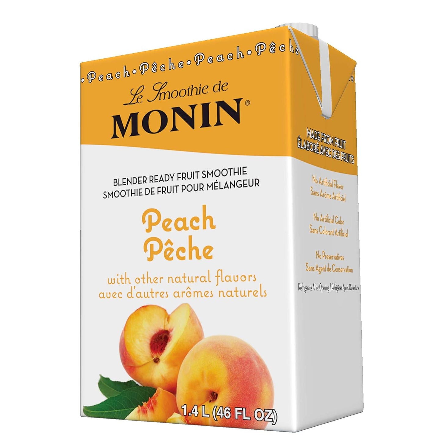 Monin Peach Smoothie Mix 46 Fl Oz by Monin - Case 1